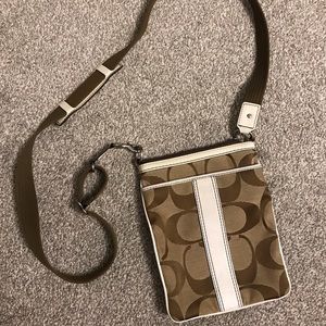 Vintage COACH White Monogram Crossbody